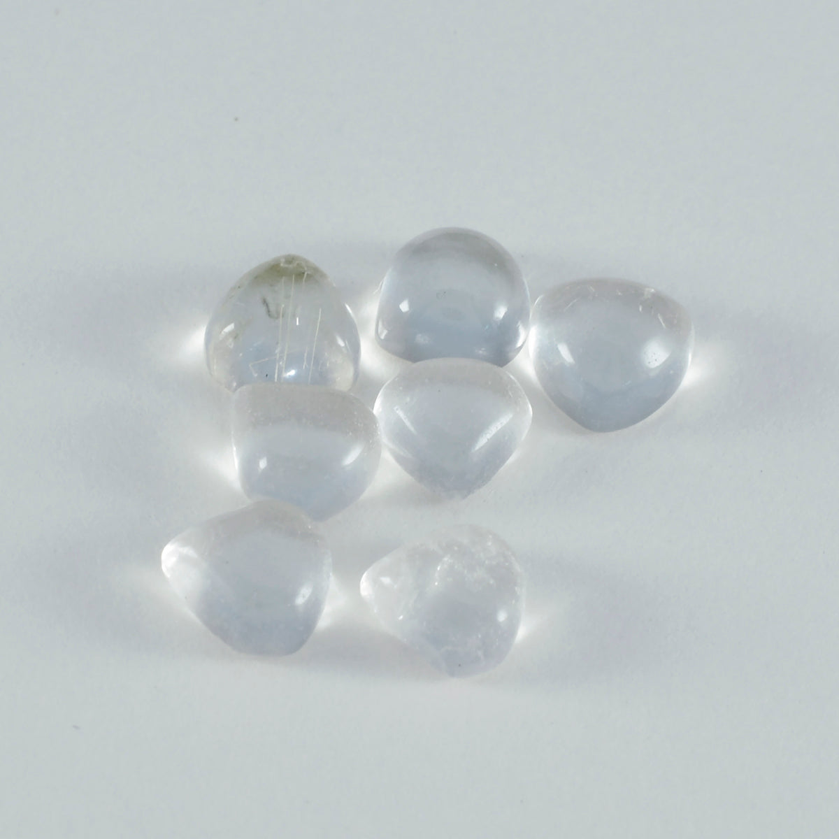 Crystal Quartz 1PC Medium 9x9 MM Heart Cabochon White Splendid semi Precious Semi Precious Gemstone