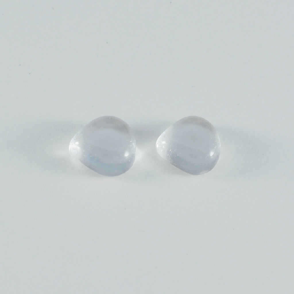 Crystal Quartz 1PC Large 10x10 MM Heart Cabochon White Luster semi Precious Precious Gemstone