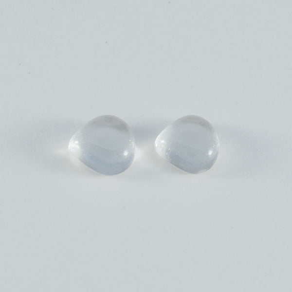Crystal Quartz 1PC Small 7x7 MM Heart Cabochon White Sparkling semi Precious Loose Gemstone
