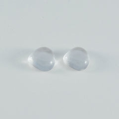 Bergkristall 1 STK Großer 10x10 MM Herz Cabochon Weiß Lüster Halbedelstein