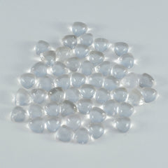 Crystal Quartz 10PC Tiny 3x3 MM Heart Cabochon White Superior semi Precious Semi Precious Gemstone