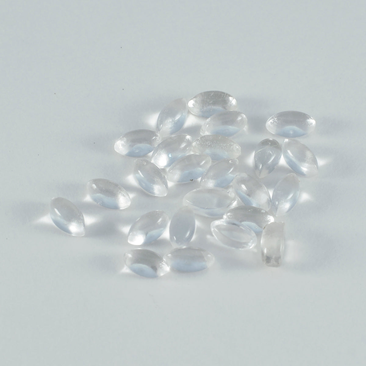 Crystal Quartz 10PC Tiny 3x6 MM Marquise  Cabochon White Luster semi Precious Loose Gemstones
