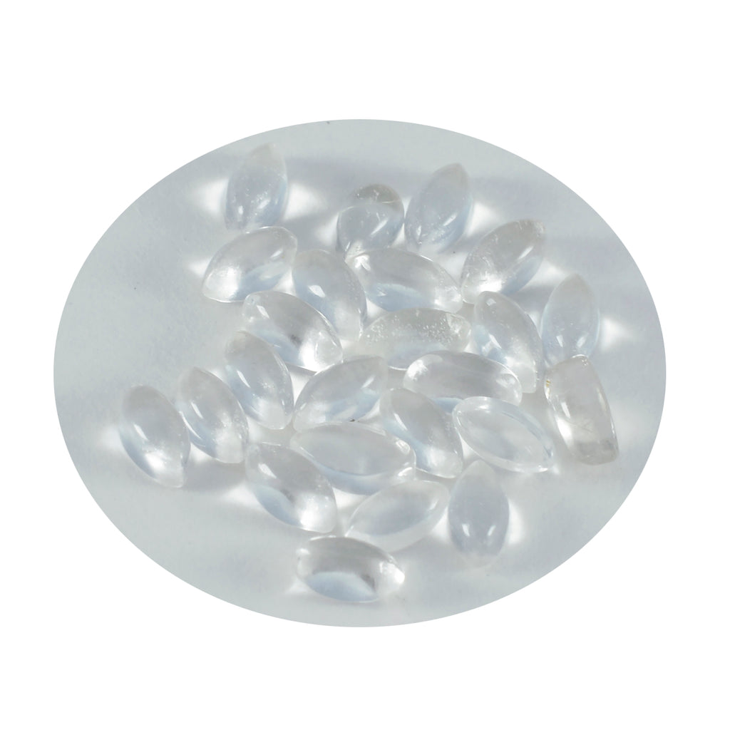 Crystal Quartz 10PC Tiny 3x6 MM Marquise  Cabochon White Luster semi Precious Loose Gemstones