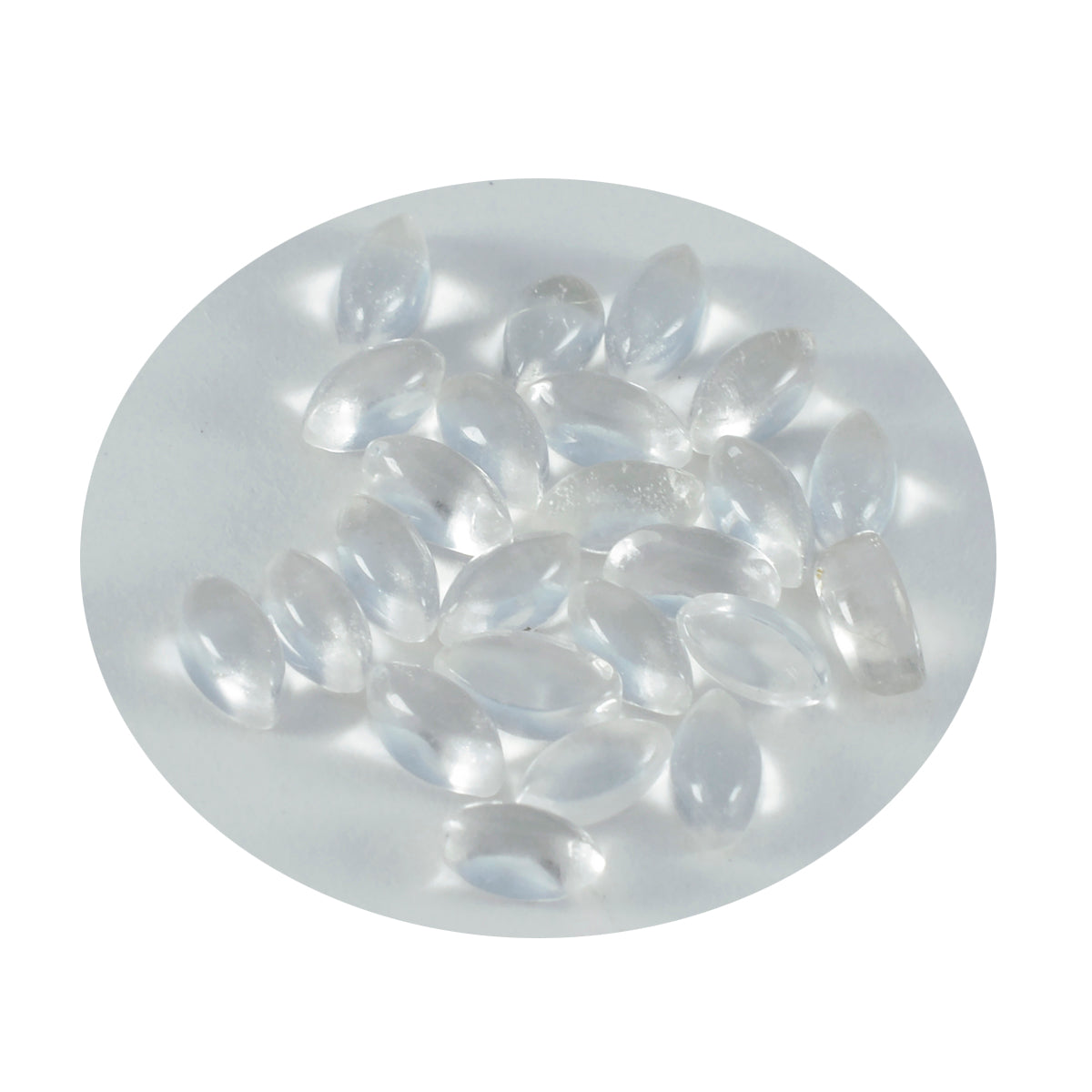Crystal Quartz 10PC Tiny 3x6 MM Marquise  Cabochon White Luster semi Precious Loose Gemstones