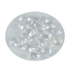 Crystal Quartz 10PC Tiny 3x6 MM Marquise  Cabochon White Luster semi Precious Loose Gemstones