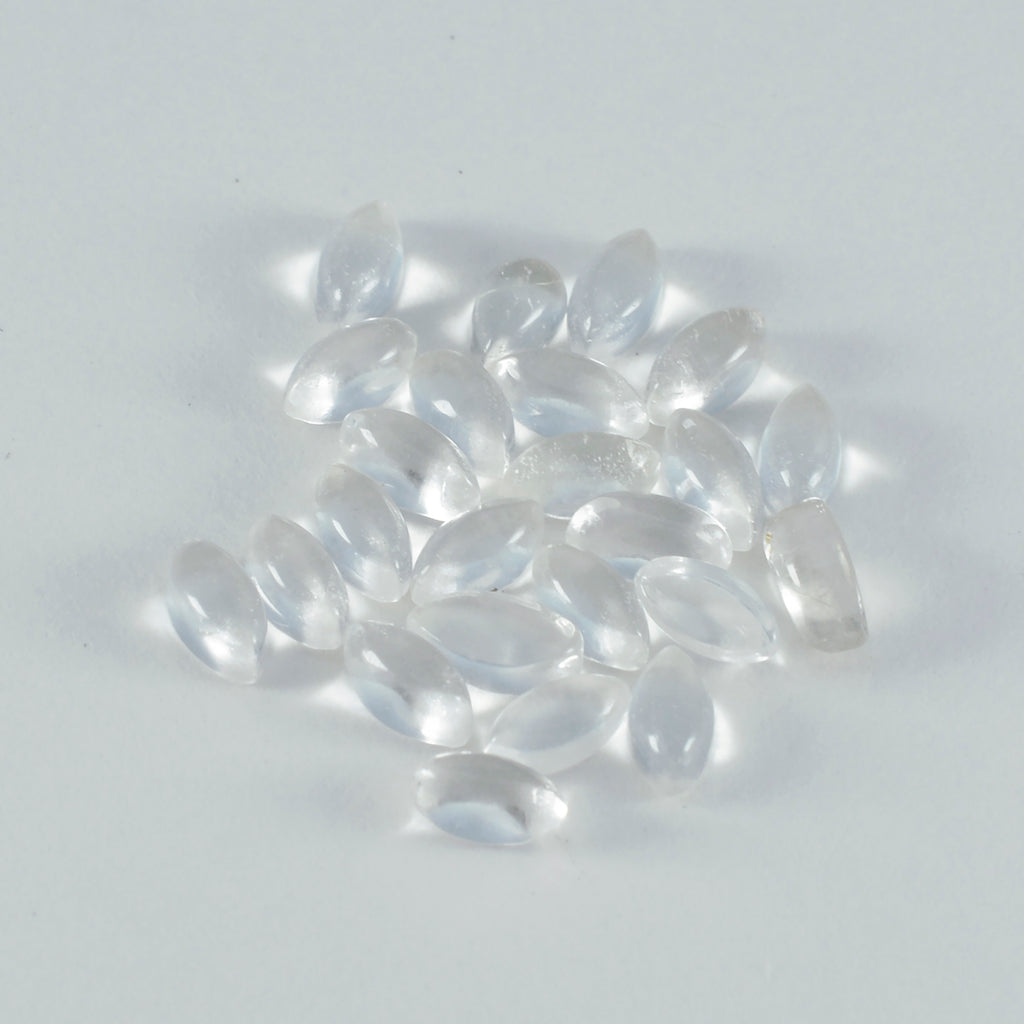 Crystal Quartz 1PC Small 6x12 MM Marquise  Cabochon White Fine semi Precious Gems