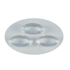 Crystal Quartz 1PC Small 6x12 MM Marquise  Cabochon White Fine semi Precious Gems