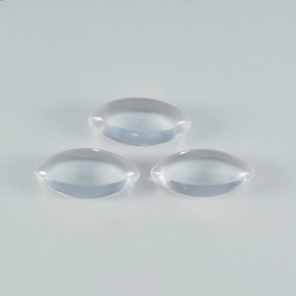 Crystal Quartz 1PC Large 8x16 MM Marquise  Cabochon White Natural semi Precious Loose Gemstone