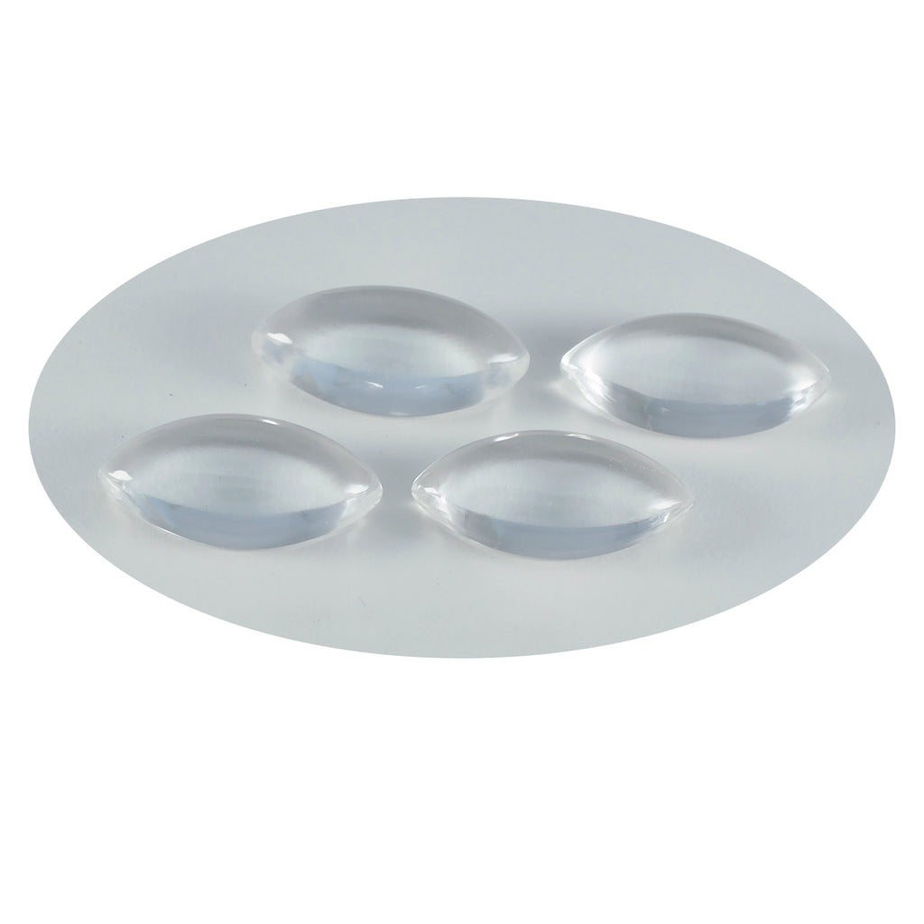 Crystal Quartz 1PC Medium 7x14 MM Marquise  Cabochon White High Quality semi Precious Loose Gems