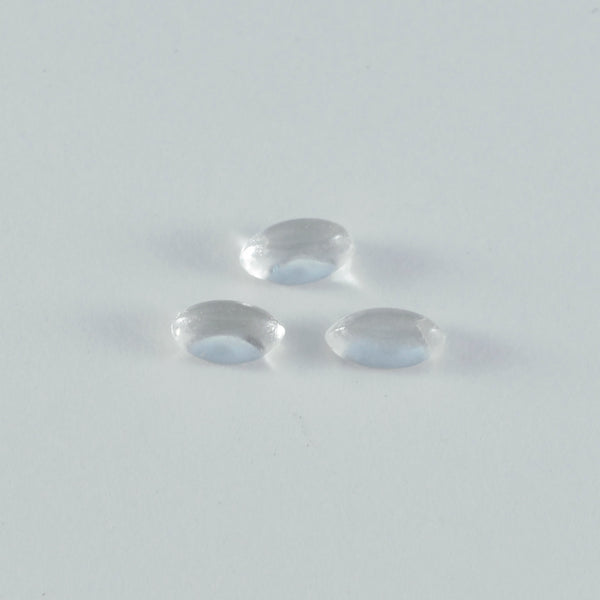 Crystal Quartz 10PC Tiny 4x8 MM Marquise  Cabochon White Lustrous semi Precious Semi Precious Gemstone