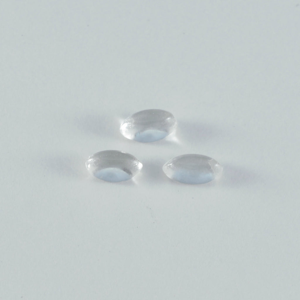 Crystal Quartz 1PC Small 5x10 MM Marquise  Cabochon White Shine semi Precious Precious Gemstone