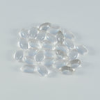 Crystal Quartz 1PC Small 5x10 MM Marquise  Cabochon White Shine semi Precious Precious Gemstone