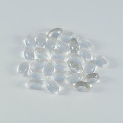 Crystal Quartz 1PC Small 5x10 MM Marquise  Cabochon White Shine semi Precious Precious Gemstone