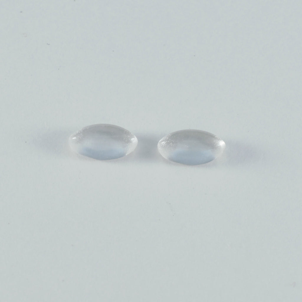 Crystal Quartz 1PC Small 6x12 MM Marquise  Cabochon White Fine semi Precious Gems