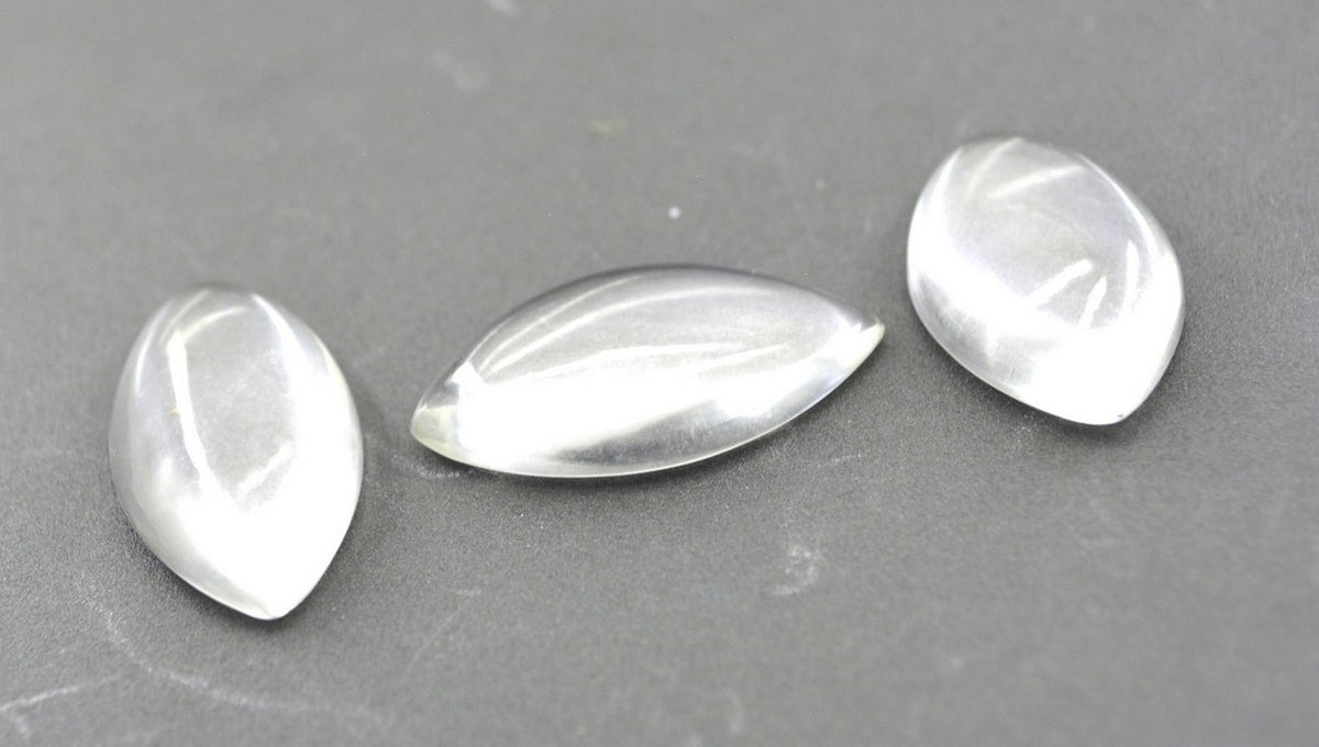 Crystal Quartz 1PC Medium 7x14 MM Marquise  Cabochon White High Quality semi Precious Loose Gems