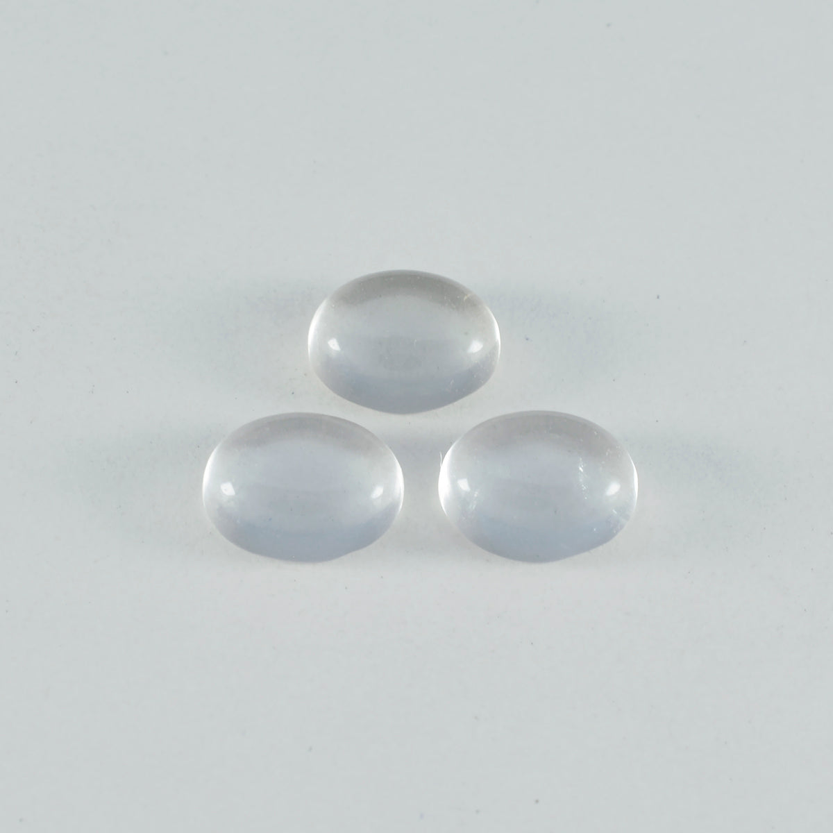 Crystal Quartz 1PC Small 7x9 MM Oval Cabochon White Fiery semi Precious Loose Gemstone Main image