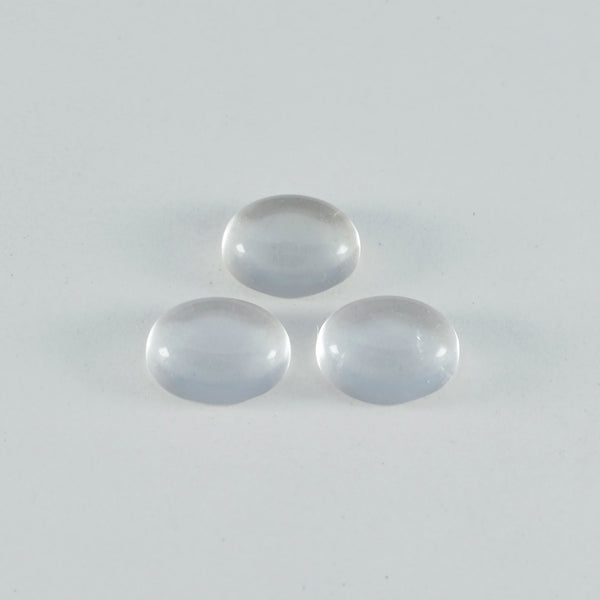 Crystal Quartz 1PC Small 6x8 MM Oval Cabochon White Superior semi Precious Gems