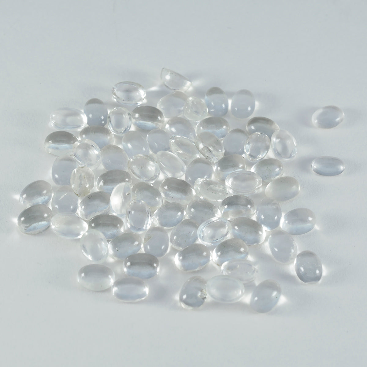 Crystal Quartz 1PC Small 6x9 MM Oval Cabochon White Pure semi Precious Loose Gems