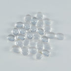 Crystal Quartz 10PC Tiny 3x5 MM Oval Cabochon White High Quality semi Precious Loose Gemstones