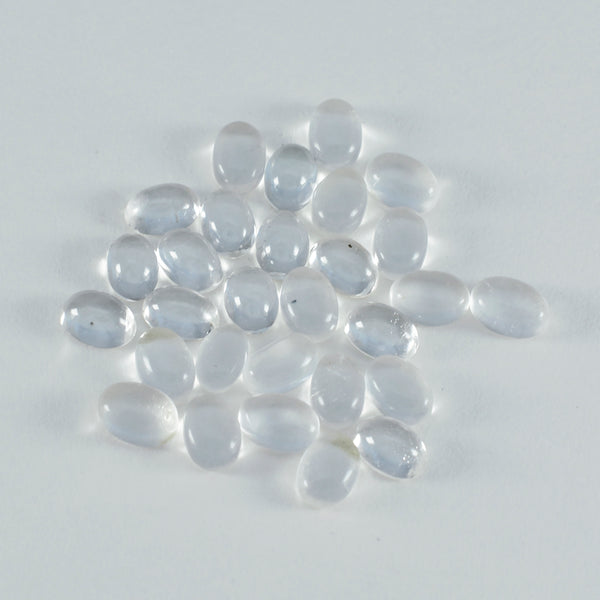 Crystal Quartz 10PC Tiny 3x5 MM Oval Cabochon White High Quality semi Precious Loose Gemstones