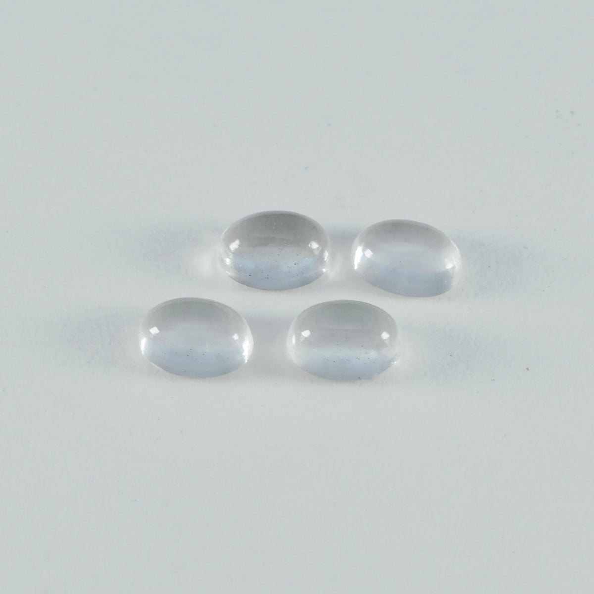 Crystal Quartz 10PC Tiny 4x6 MM Oval Cabochon White Natural semi Precious Semi Precious Gemstone