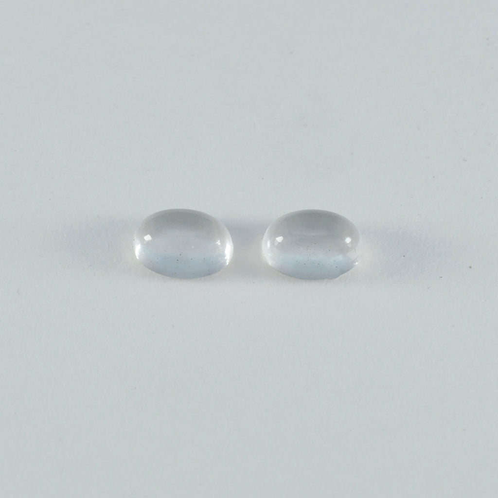 Crystal Quartz 1PC Tiny 5x7 MM Oval Cabochon White Genuine semi Precious Precious Gemstone