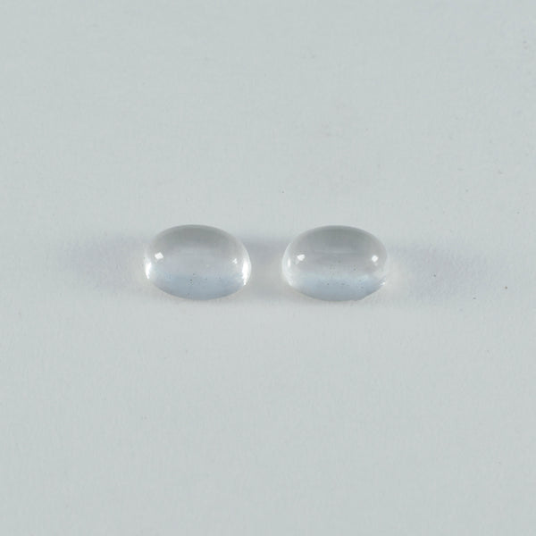 Crystal Quartz 1PC Tiny 5x7 MM Oval Cabochon White Genuine semi Precious Precious Gemstone