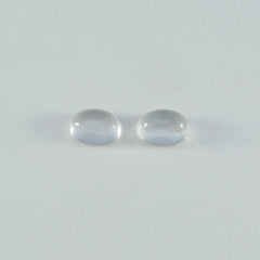 Crystal Quartz 1PC Tiny 5x7 MM Oval Cabochon White Genuine semi Precious Precious Gemstone