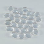 Crystal Quartz 1PC Medium 7x10 MM Oval Cabochon White Brilliant semi Precious Loose Gemstones