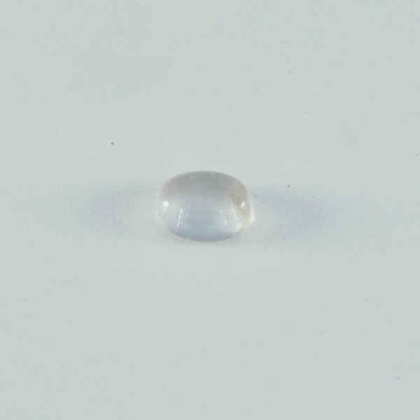 Crystal Quartz 1PC Medium 8x10 MM Oval Cabochon White Sparkling semi Precious Semi Precious Gemstone