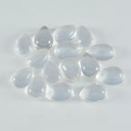 Crystal Quartz 1PC Medium 8x10 MM Pear Cabochon White Fiery semi Precious Semi Precious Gemstone