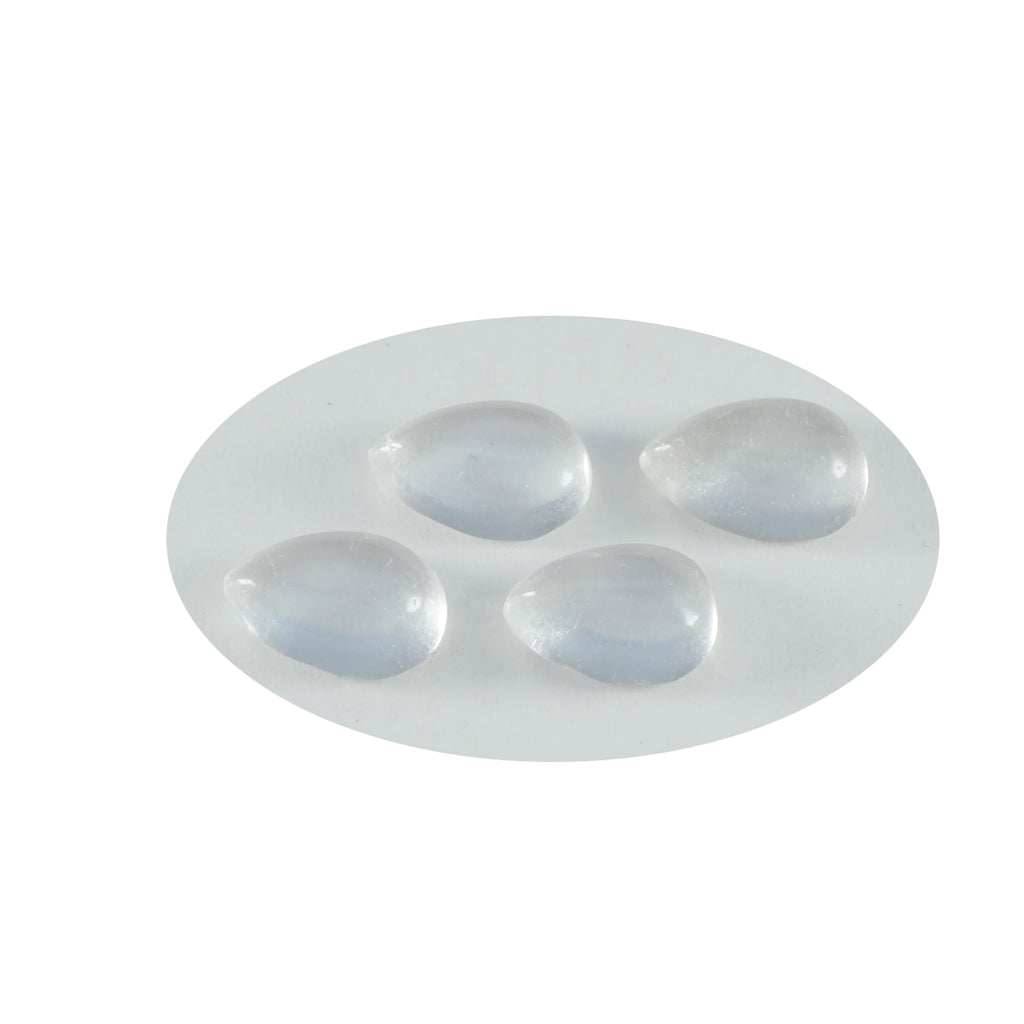 Crystal Quartz 1PC Large 8x12 MM Pear Cabochon White Sparkling semi Precious Gems