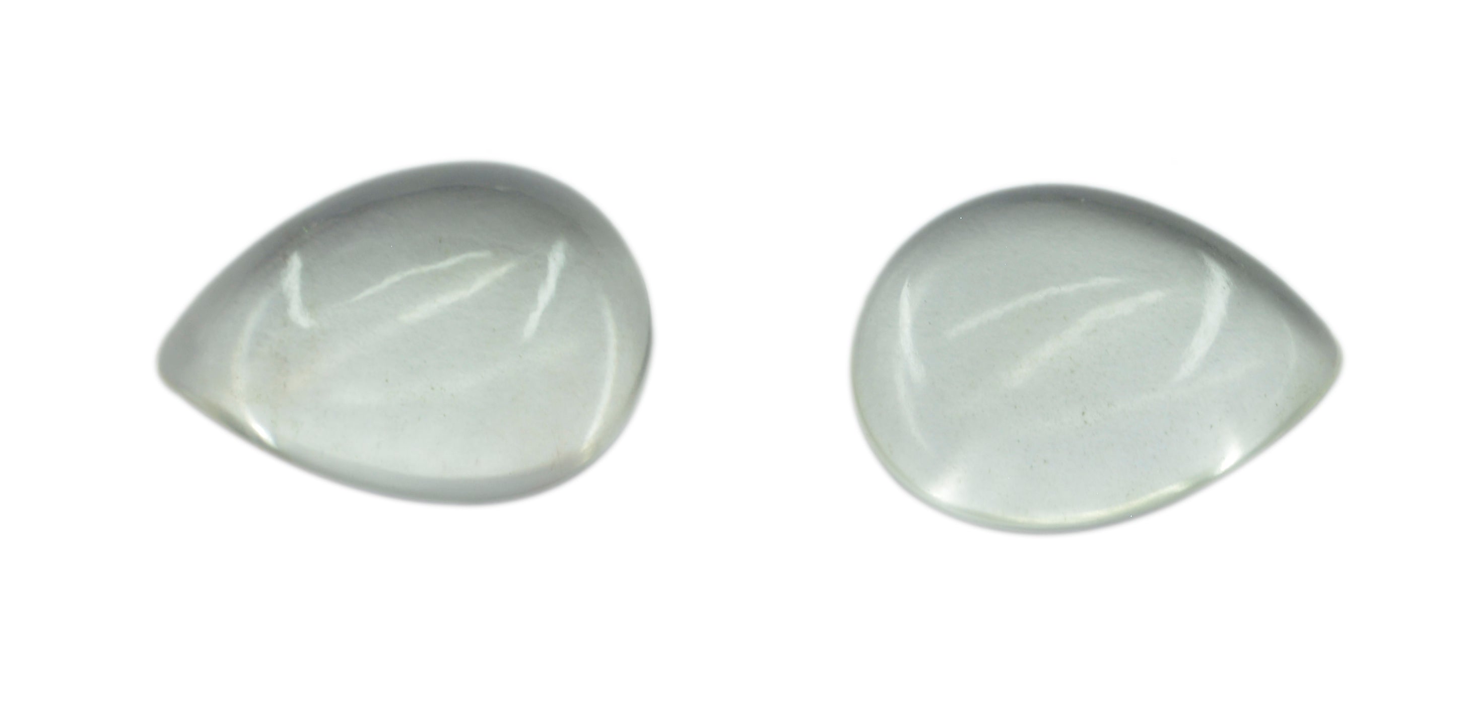 Crystal Quartz 1PC Large 10x12 MM Pear Cabochon White Polished semi Precious Loose Gems Image secondaire du produit