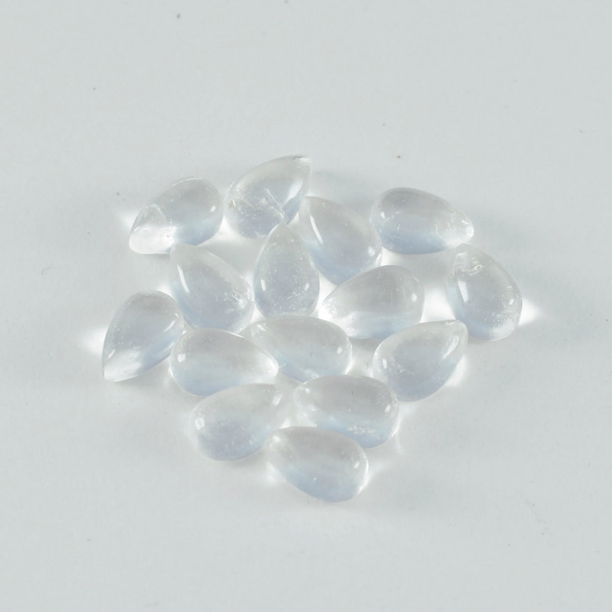 Crystal Quartz 10PC Tiny 4x6 MM Pear Cabochon White Fine semi Precious Semi Precious Gemstone