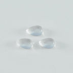 Crystal Quartz 1PC Small 6x9 MM Pear Cabochon White Genuine semi Precious Loose Gems