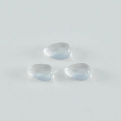 Crystal Quartz 1PC Large 8x12 MM Pear Cabochon White Sparkling semi Precious Gems