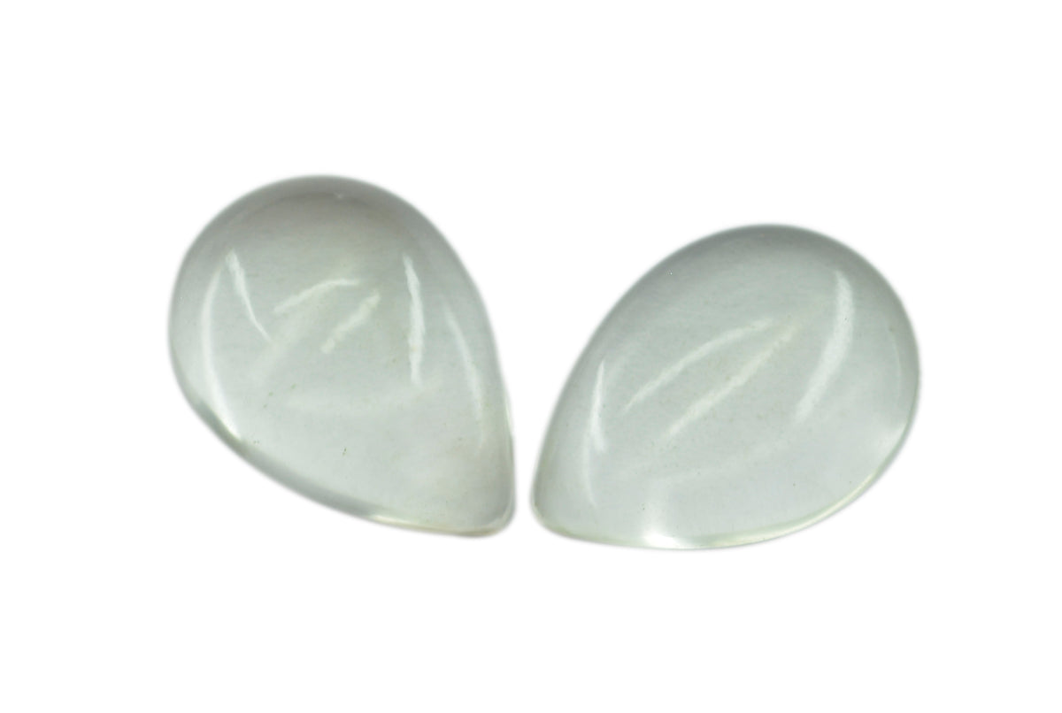 Bergkristall 1PC Kleiner 6x8 MM Birnen-Cabochon Weiß Natürliche Halbedelsteine