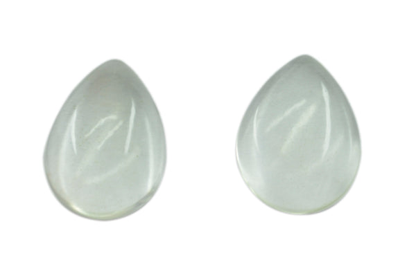 Crystal Quartz 1PC Small 6x9 MM Pear Cabochon White Genuine semi Precious Loose Gems