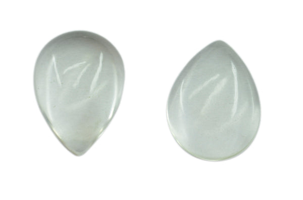 Crystal Quartz 1PC Large 8x12 MM Pear Cabochon White Sparkling semi Precious Gems