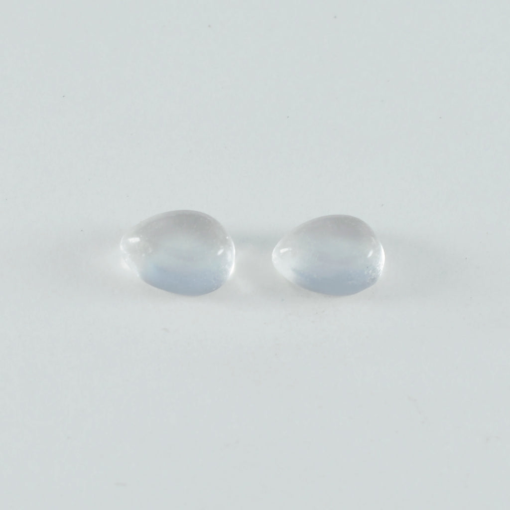 Crystal Quartz 1PC Large 9x11 MM Pear Cabochon White Brilliant semi Precious Precious Gemstone