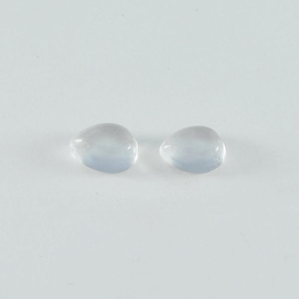 Crystal Quartz 1PC Large 9x11 MM Pear Cabochon White Brilliant semi Precious Precious Gemstone
