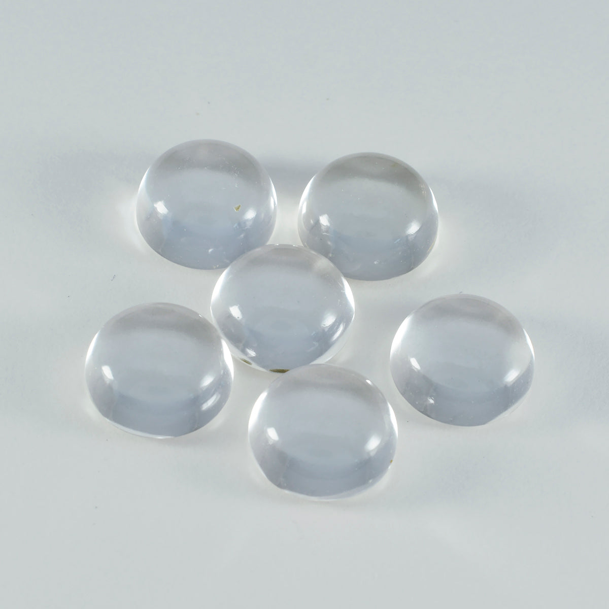 Crystal Quartz 1PC Large 10x10 MM Round Cabochon White Fine semi Precious Gems Image principale du produit