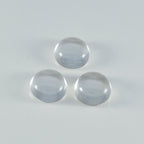 Crystal Quartz 10PC Tiny 3x3 MM Round Cabochon White Brilliant semi Precious Precious Gemstone