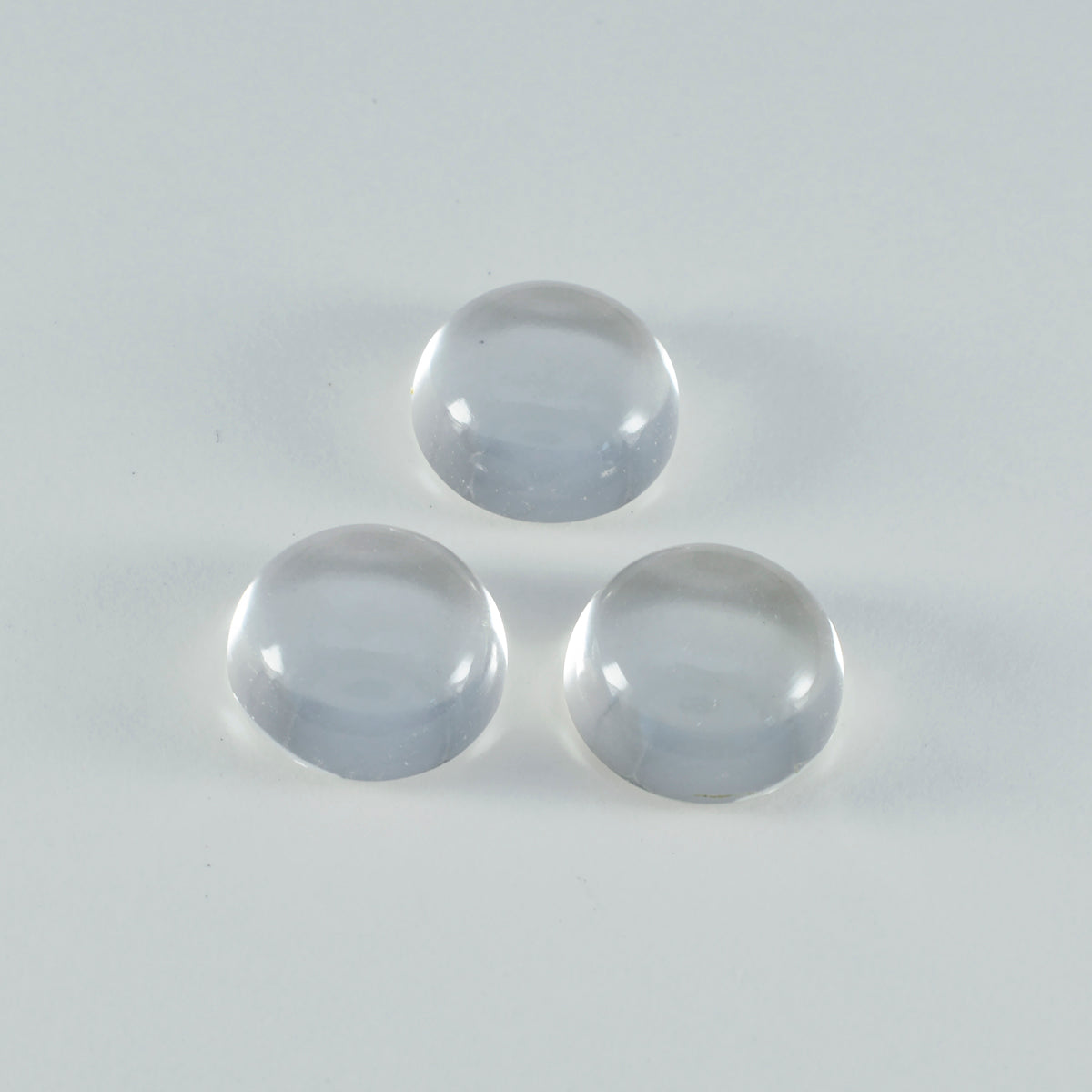 Crystal Quartz 10PC Tiny 3x3 MM Round Cabochon White Brilliant semi Precious Precious Gemstone