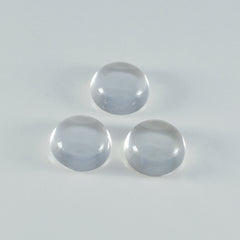 Crystal Quartz 10PC Tiny 3x3 MM Round Cabochon White Brilliant semi Precious Precious Gemstone