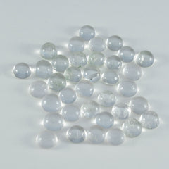 Crystal Quartz 10PC Tiny 5x5 MM Round Cabochon White Polished semi Precious Loose Gems