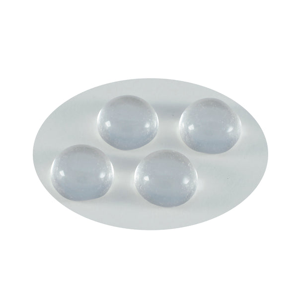 Crystal Quartz 1PC Tiny 6x6 MM Round Cabochon White Splendid semi Precious Loose Gemstone