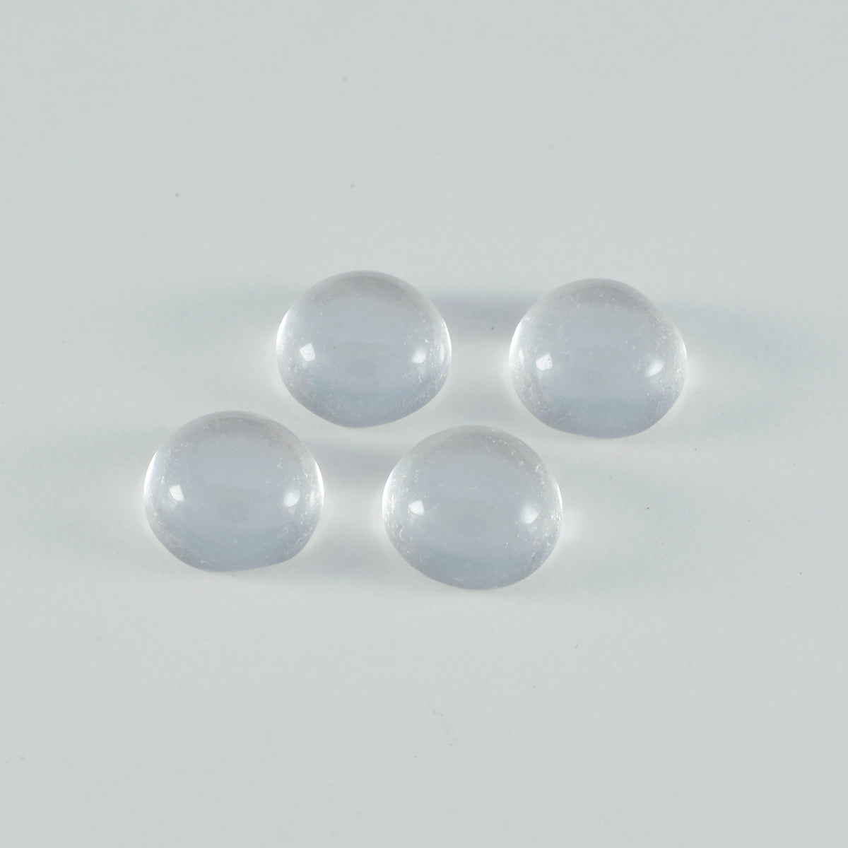 Crystal Quartz 1PC Small 7x7 MM Round Cabochon White Luster semi Precious Loose Gemstones Hoofdafbeelding