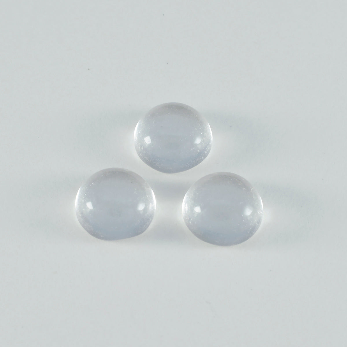 Crystal Quartz 1PC Small 8x8 MM Round Cabochon White Lustrous semi Precious Semi Precious Gemstone Image principale du produit