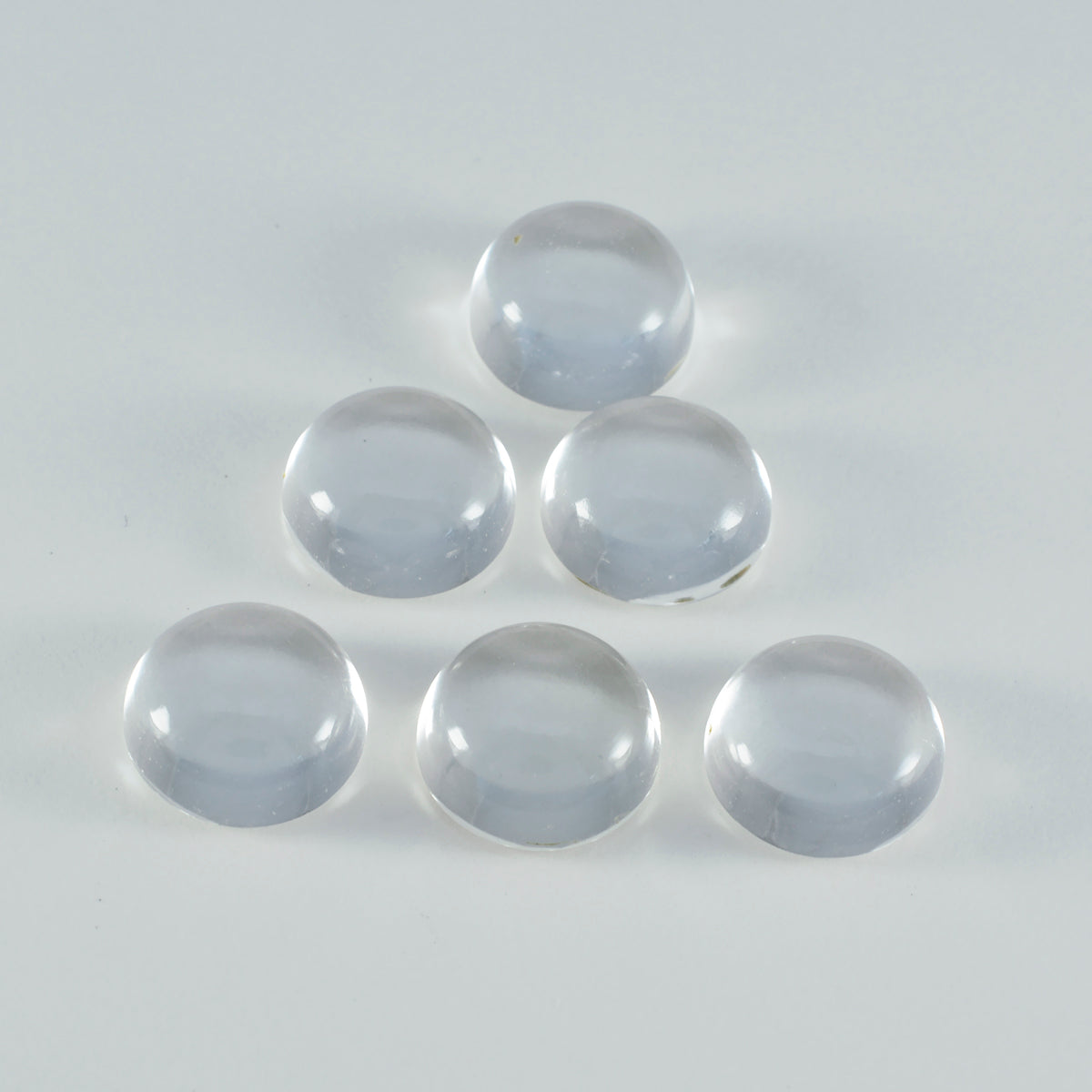 Crystal Quartz 1PC Medium 9x9 MM Round Cabochon White Shine semi Precious Precious Gemstone